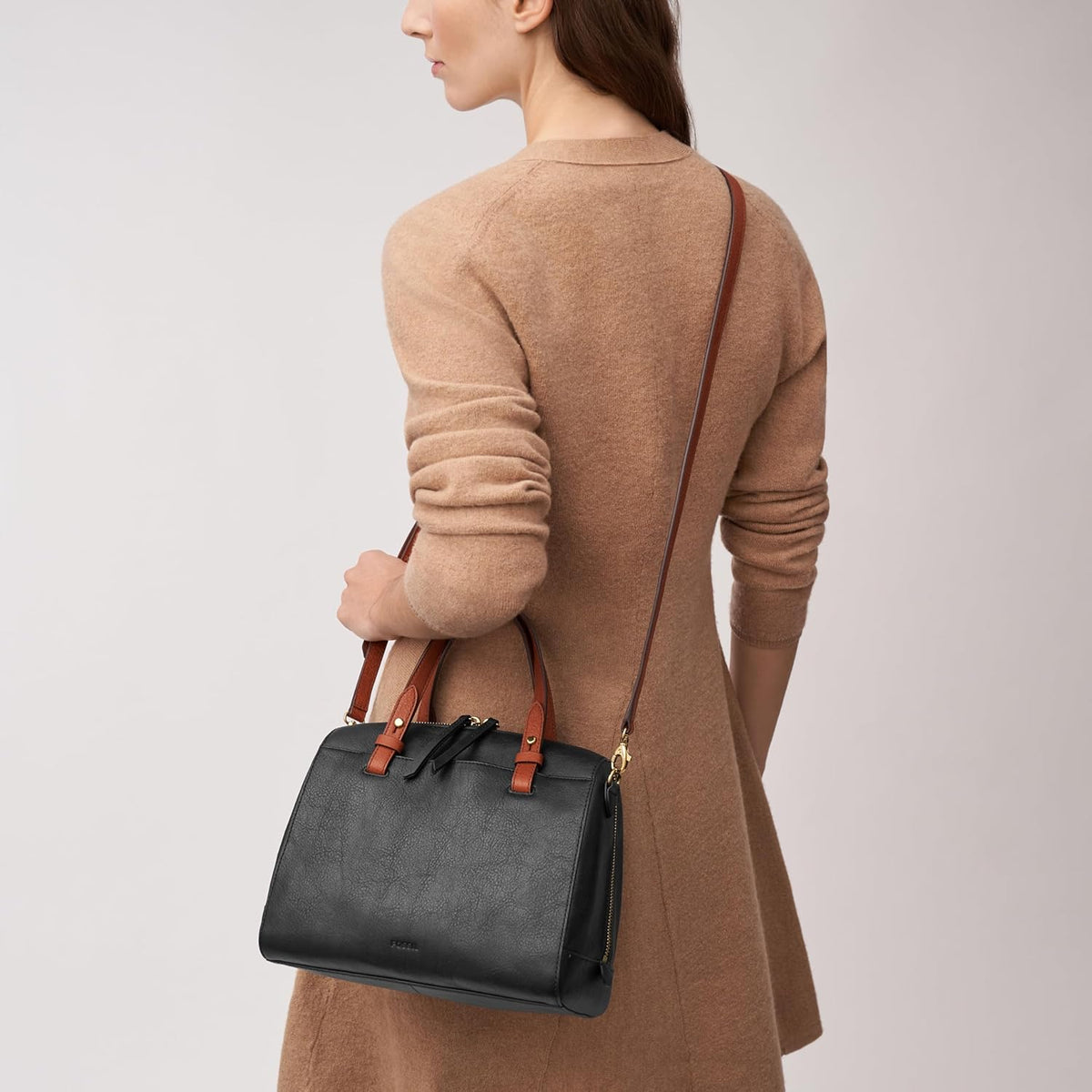 Fossil Women's Rachel Satchel Handbag Leather Shoulder Bag