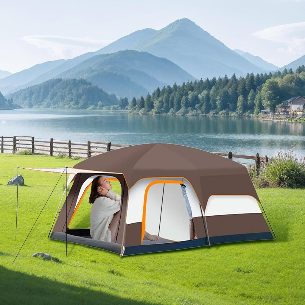 Tente de Camping Familiale | Grande Tente pour Camping Familial,Abri Résistant aux Intempéries pour Randonnée Festivals Plage Nuits en Extérieur
