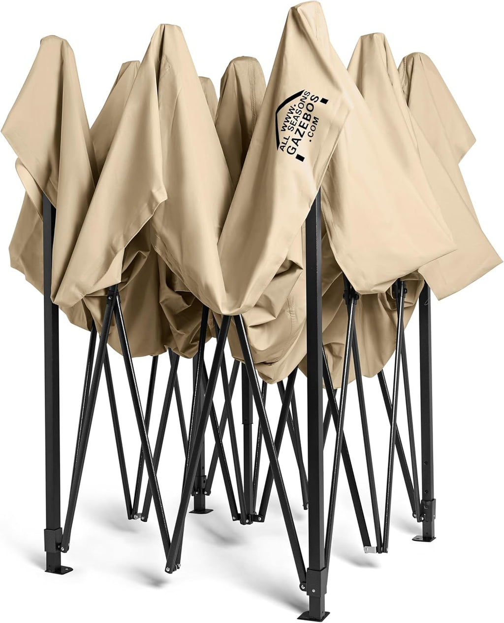 All Seasons Gazebos | Tonnelle Pliante 3x3m | Matériaux Robustes, Entièrement Étanches et de Haute Qualité (Beige)