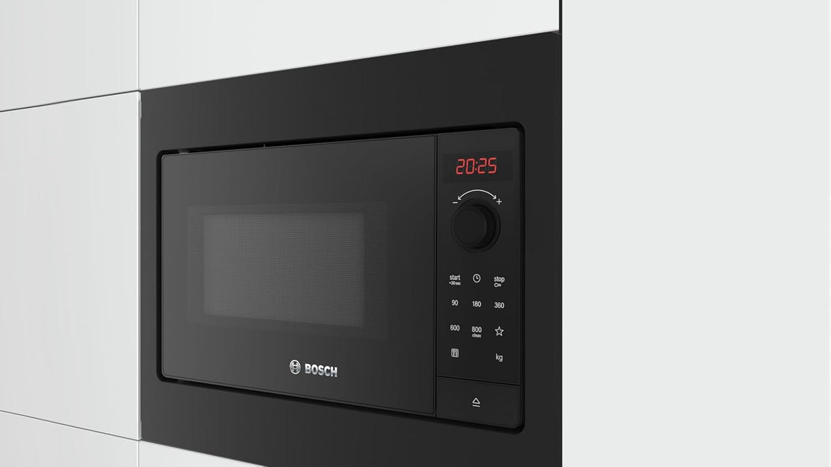 Bosch BFL523MB4, Série 2, Micro-ondes encastrable, 50 x 38 cm, 20 Litres, Noir