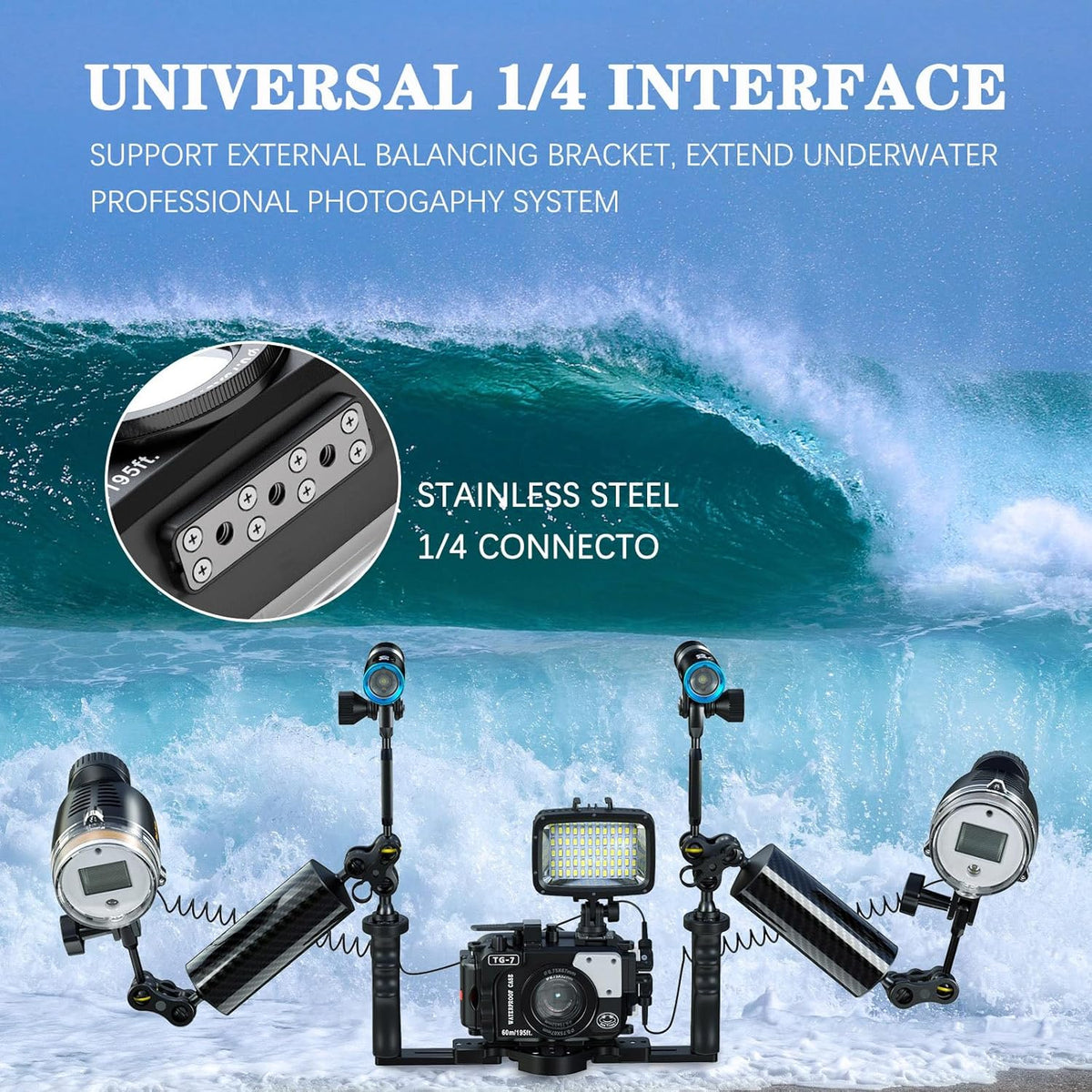Sea Frogs Boîtier étanche pour caméra sous-Marine Om System TG-7 60 m avec Filtre Rouge TG7-B