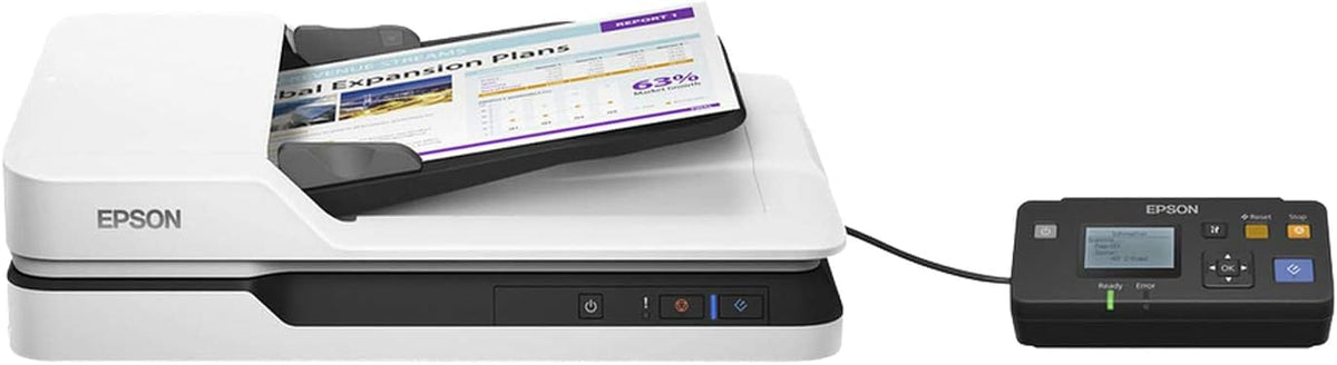 WorkForce DS-1630 | Scanner de documents A4 - 1200x1200 DPI, ADF, USB 3.0, recto-verso, 25ppm, traitement intelligent de l'image, design compact