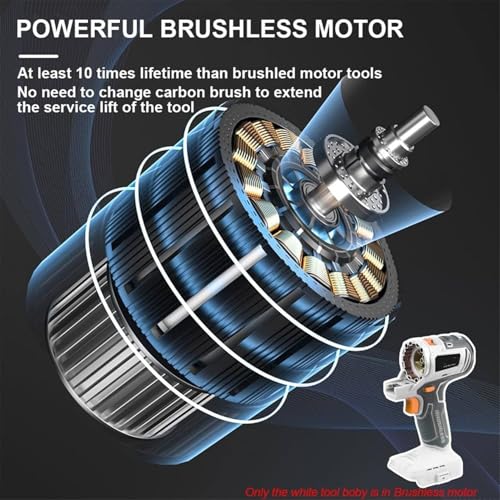 kit combiné d'outils électriques pour perceuse manuelle sans fil – Ensemble sans balais 10 en 1 avec scie alternative, scie sauteuse, scie c