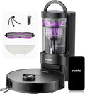 Eureka E20 Evo Plus Robot Aspirateur Laveur avec Station sans Sac Aspiration 10000 Pa Aspirateur Robot Autovidange, Anti Enchevêtrement pour Cheveux Poils d'animaux, Soulèvement de Serpillière 10mm