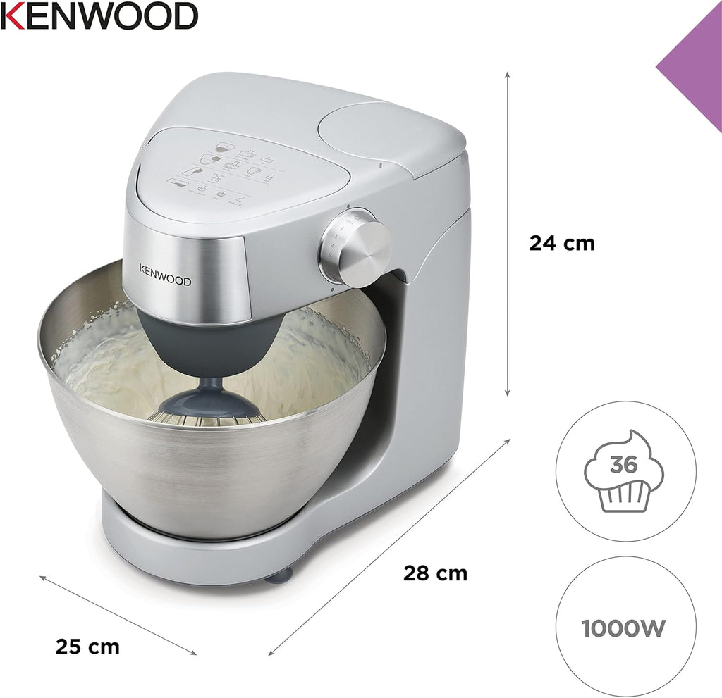 Kenwood KHC29.A0SI Robot pâtissier, 1000 W, 4,3 L, plastique, acier inoxydable, argenté