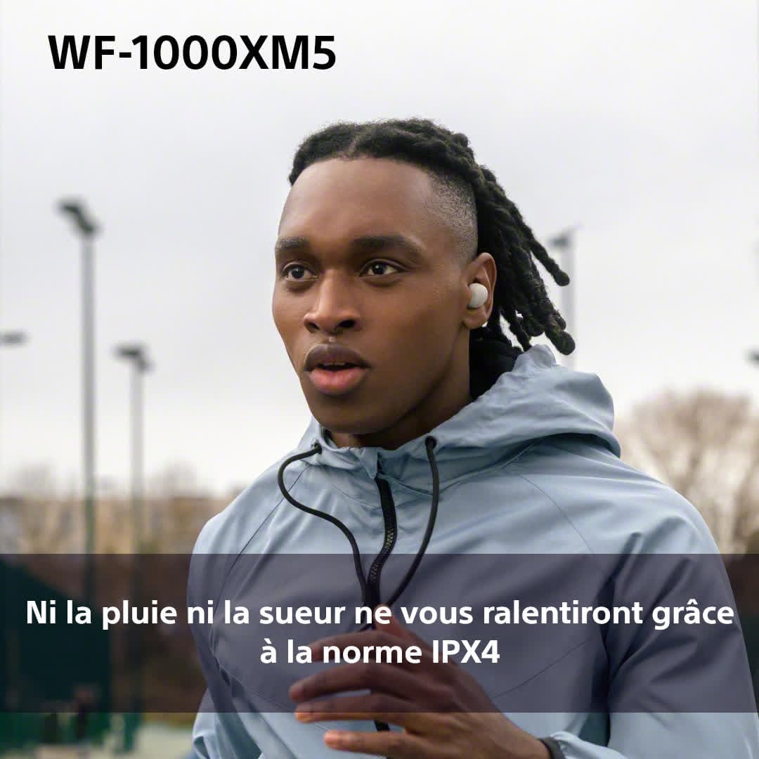 WF-1000XM5 écouteurs sans Fil à réduction de Bruit, Bluetooth, Intra-Auriculaires avec Micro, 36 Heures d'autonomie, Charge Rapide, IPX4, Compatible iOS et Android - Noir