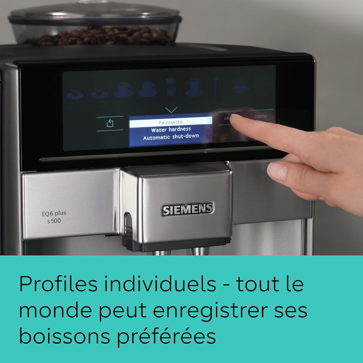 Machine a Cafe SIEMENS TE655203RW expresso entierement automatique EQ6 plus S500 - Anthracite