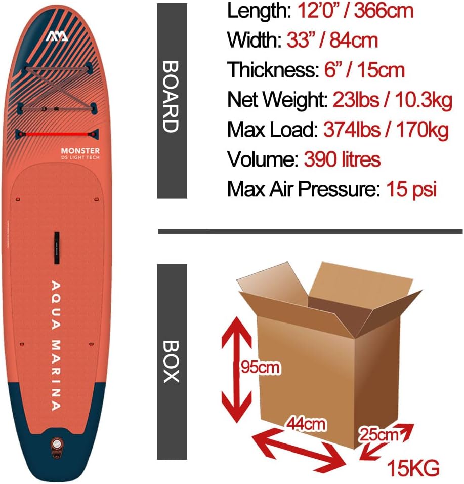 Aqua Marina Monster Planche à pagaie Gonflable 366 cm