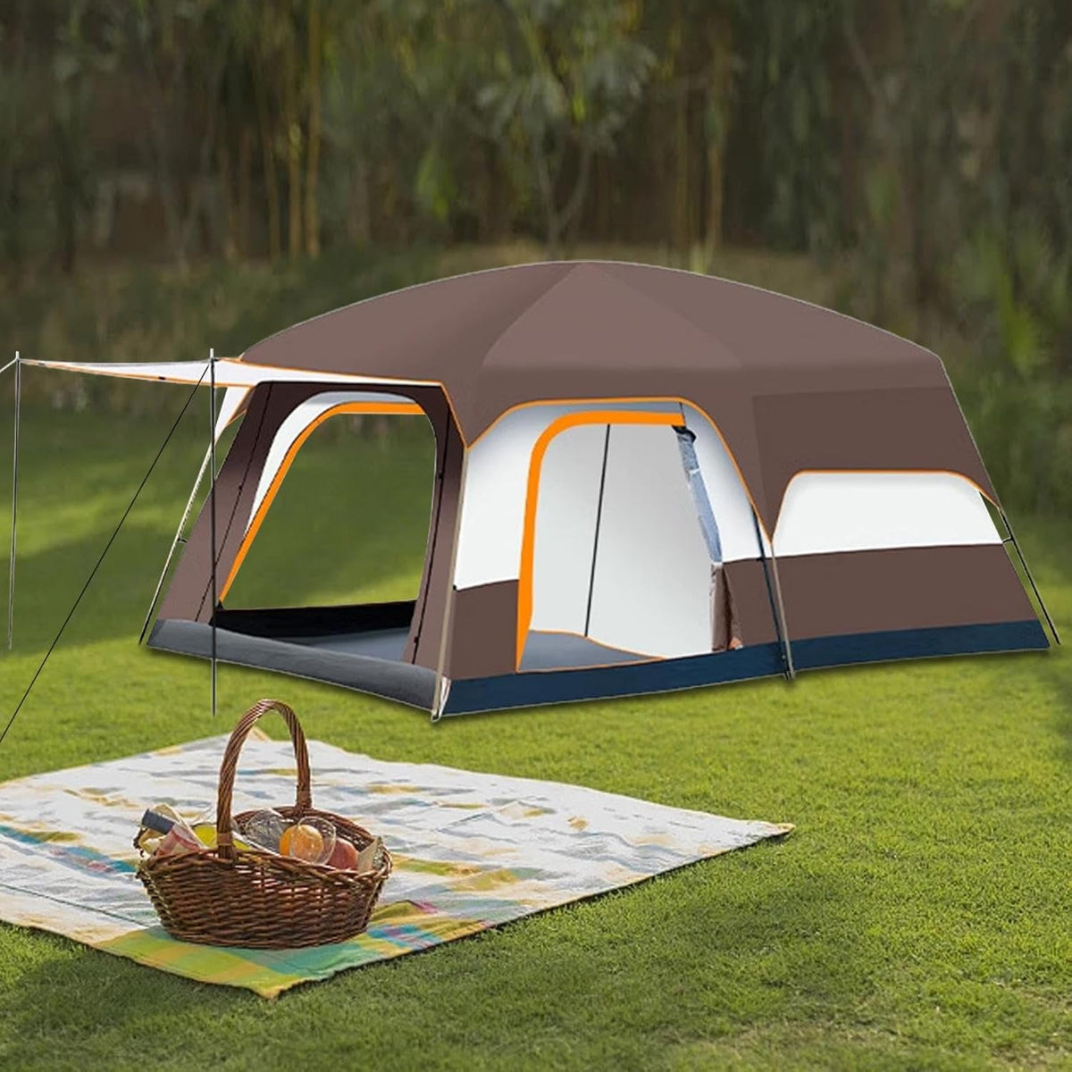 Dtaigou Tente de camping familiale | Grande tente pour le camping familial, abri de cabine étanche pour la randonnée, les festivals, les pique-niques, les aventures en plein air, les soirées pyjama