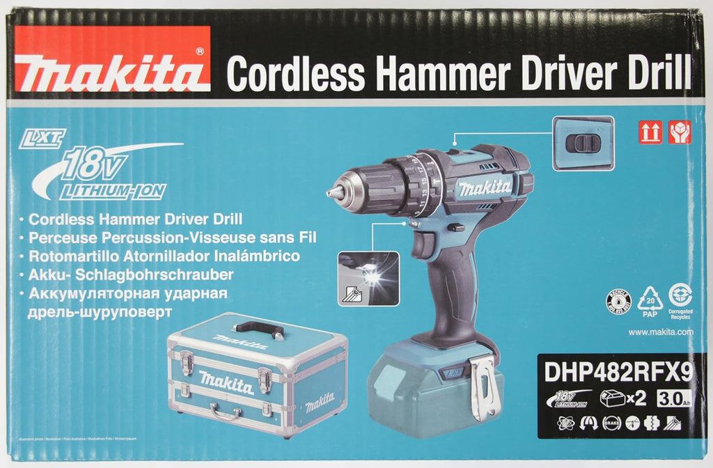 Perceuse à percussion 18V LXT (2x3,0 Ah) avec accessoires - DHP482RFX9