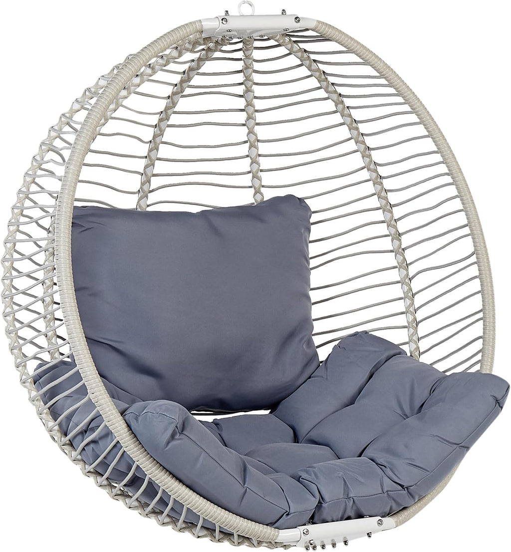 Fauteuil Suspendu avec Support Blanc Résistant aux UV pour Intérieur Extérieur Arco