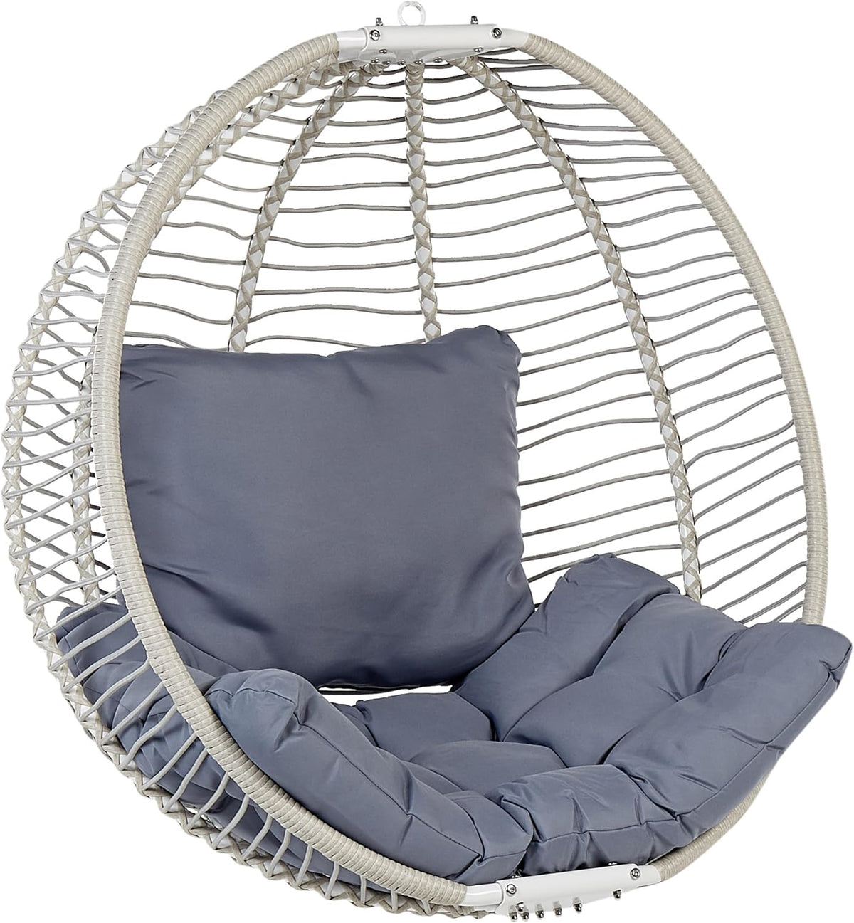 Fauteuil Suspendu avec Support Blanc Résistant aux UV pour Intérieur Extérieur Arco