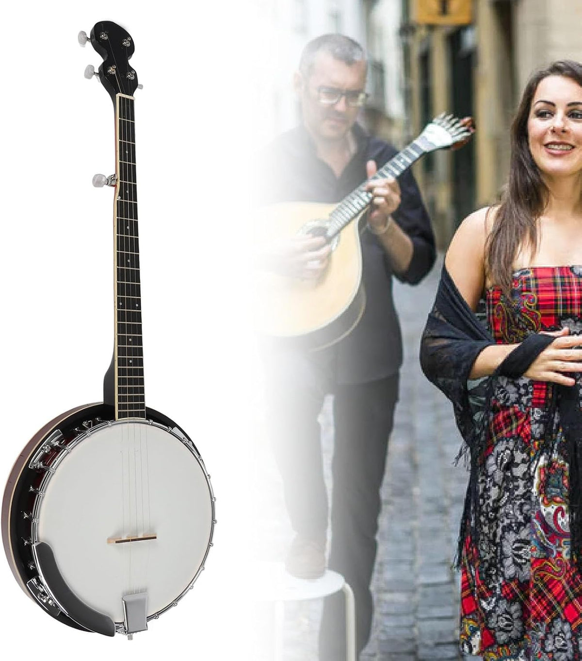 BJ 504 Nouveau Banjo à 5 Cordes IRIN avec une Apparence Belle et Attrayante, Accessoires de Performance pour Instruments de Musique