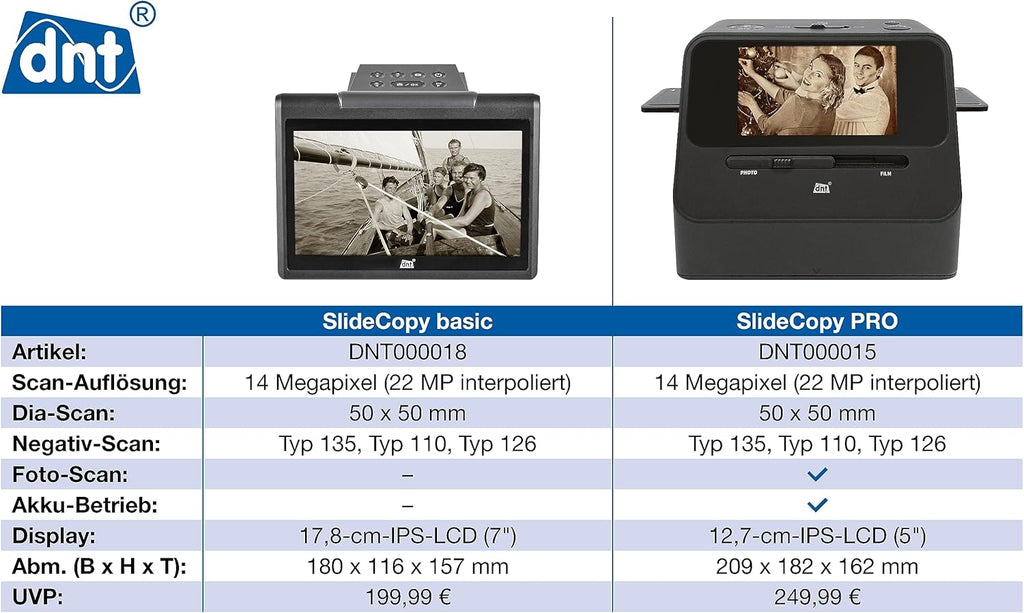 dnt Scanner Diapositives/négatifs 2 en 1 SlideCopy Basic DNT000018