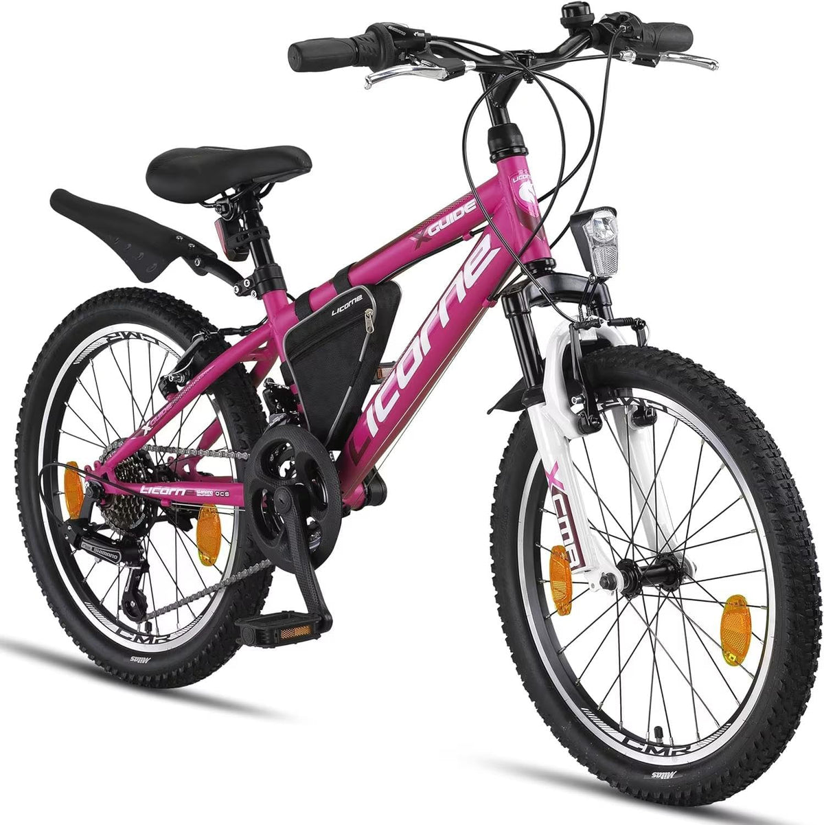 Licorne Bike Guide Vélo VTT haut de gamme pour filles, garçons, hommes et femmes Vélo avec dérailleur Shimano 21 vitesses
