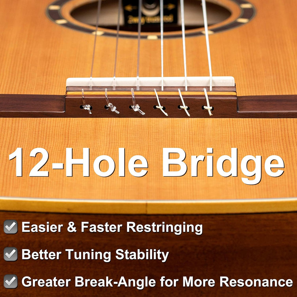 Ortega Guitars Guitare Classique Gaucher - 7/8 - Family Series - Housse Incluse - Cèdre / Acajou, Naturel R122-7/8-L