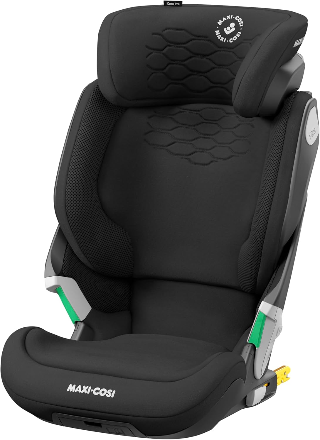 Maxi-Cosi Kore Pro i-Size, Réhausseur Voiture Enfant, 3.5-12 ans, 100-150 cm, ClickAssistLight, Système de protection latérale Plus, Authentic Black