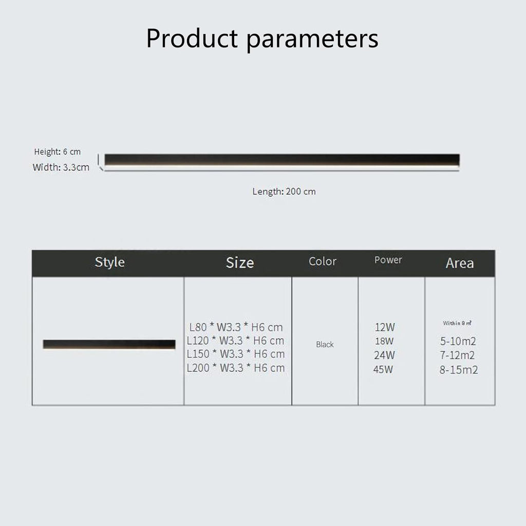 TZSMUM Plafonnier LED Luminaire Intérieur 2700K/4500K/6500K Moderne Très Mince Lampe de Plafond Longue Aluminium Luminaire Plafonnier pour Chambre à Coucher Salon Couloir Lumière Neutre,200cm