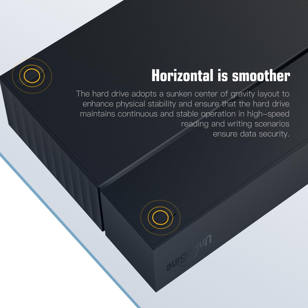 UnionSine Disque Dur Externe 12 to 3,5" USB 3.0 HDD Compatible for PC/Ordinateur de Bureau/Ordinateur Portable/Mac/Xbox/One/PS4/TV (Noir)