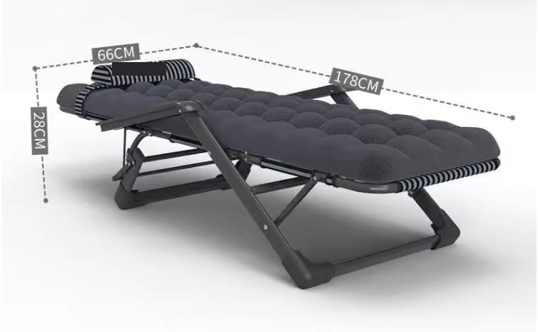DANNMPX Chaise Longue Fauteuil Inclinable Pliant De Salon Patio Siège Bureau Balcon Chaise Portative pour Le Intérieur Extérieur Pliante Relaxation B