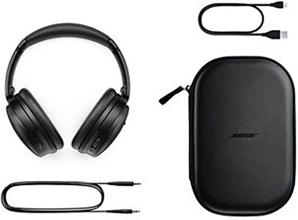 Casque sans Fil Bluetooth à Réduction de Bruit QuietComfort 45 avec Microphone pour Les Appels – Noir