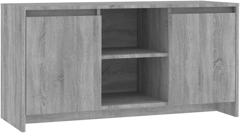 Lauuoeriau Meuble TV pour maison et jardin, gris Sonoma, 102 x 37,5 x 52,5 cm, bois d'ingénierie