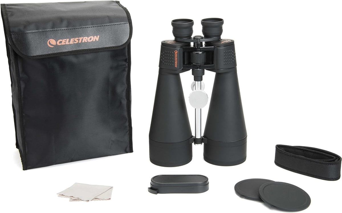 Celestron 71018 SkyMaster 20x80 mm Jumelles à Prisme de Porro avec Objectif Multicouche, Verre à Prisme BaK-4 et étui de Transport, Noir