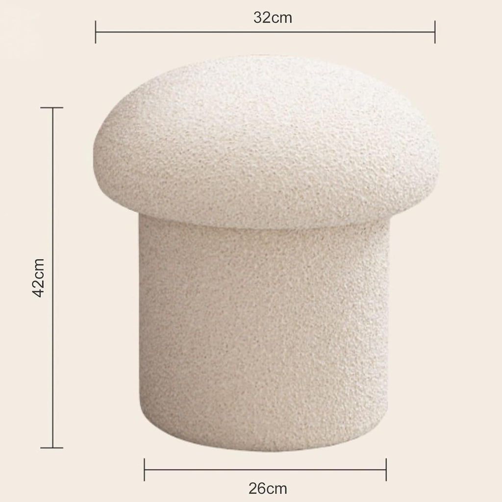 Tabouret de coiffeuse compact en forme de champignon – Design robuste et confortable pour chambre à coucher confortable, décoration élégante, sièges peu encombrants, idéal pour le maquillage et la