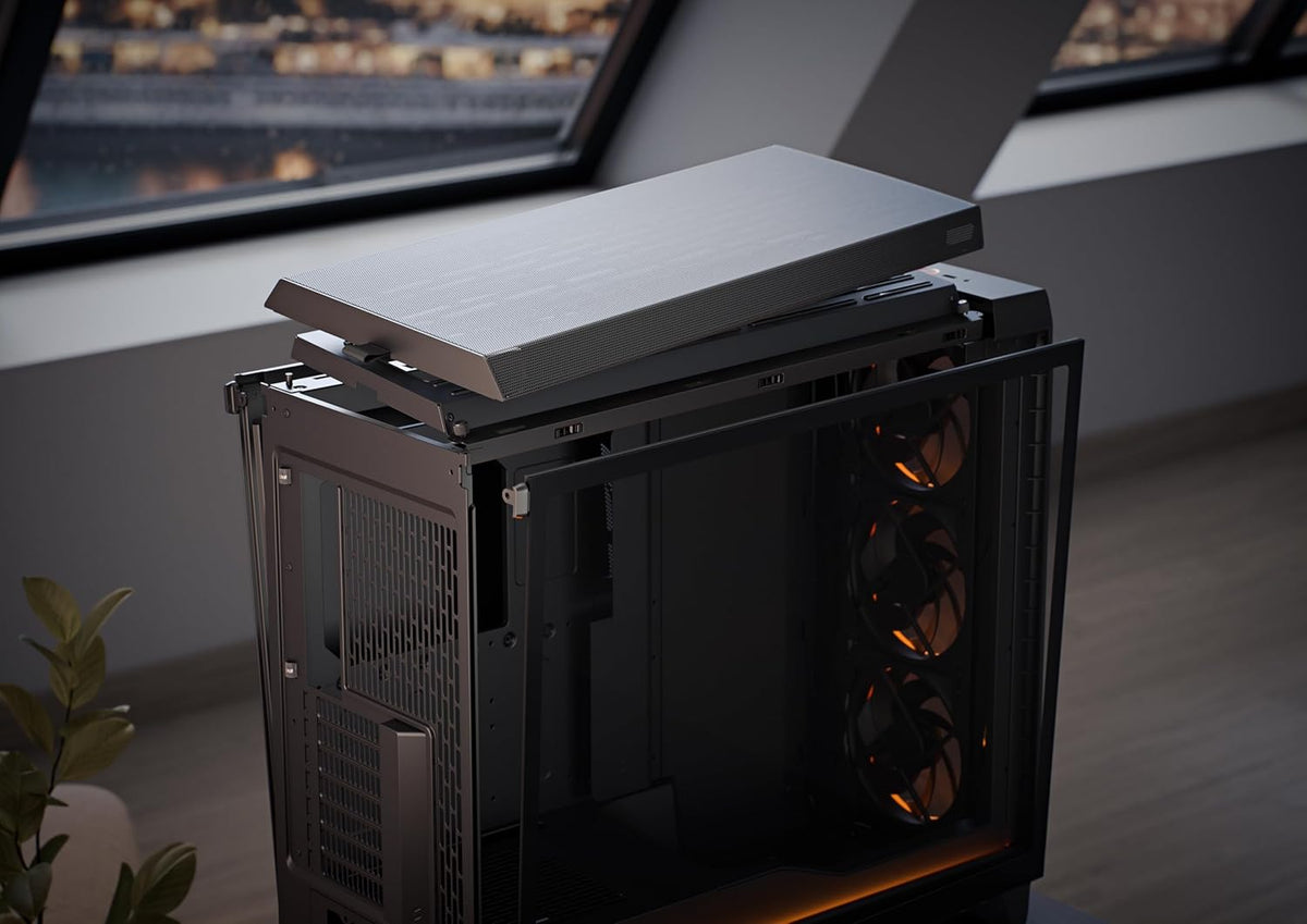Fractal Design Meshify 3 XL Black RGB - Grand boîtier PC Gaming avec Verre trempé et Ventilation élevée, intérieur spacieux, 3 Ventilateurs ARGB, Support E-ATX, GPU 512mm