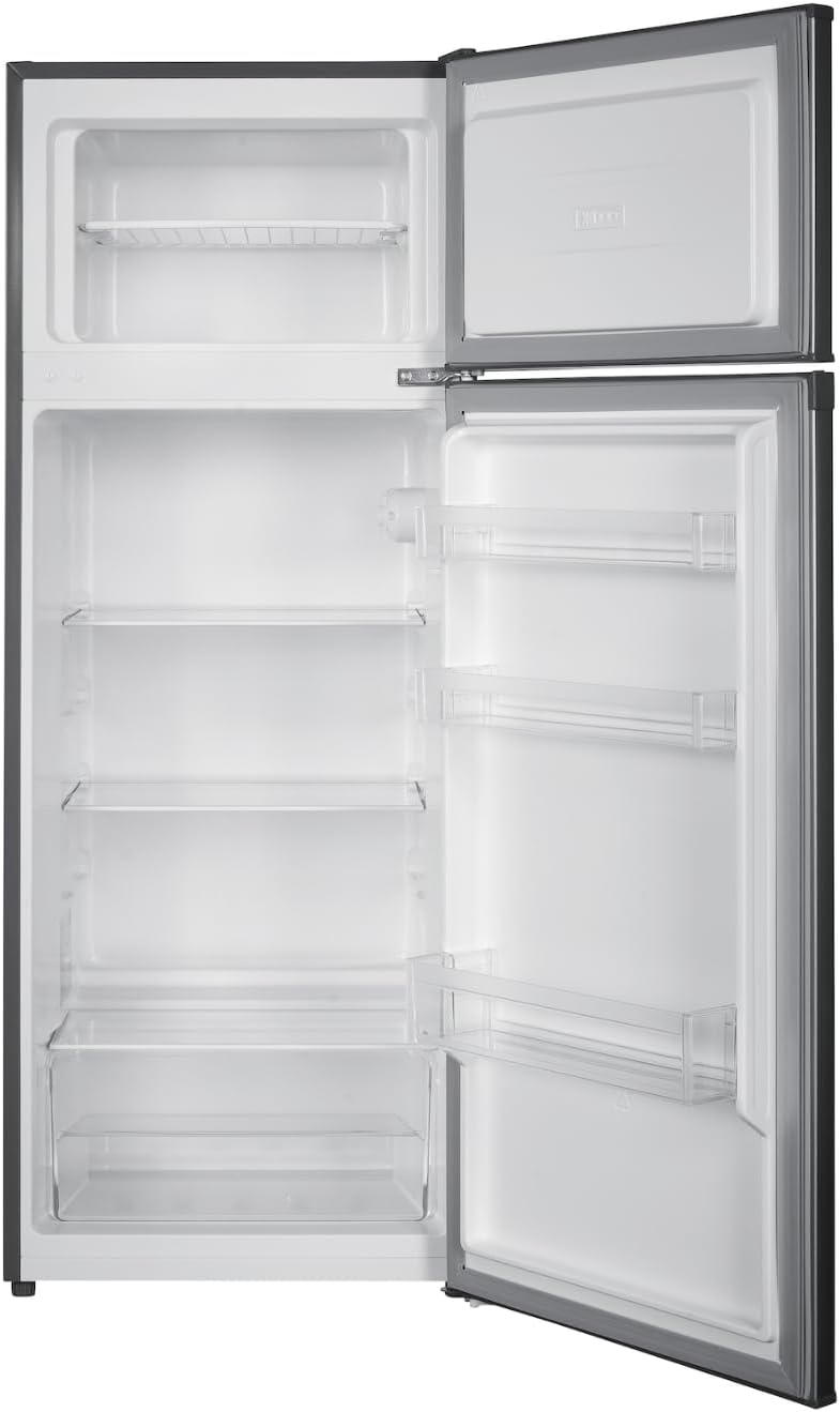 GEDTECH Refrigerateur congelateur haut - GE217DPSL Silver - capacité 217L - Classe E