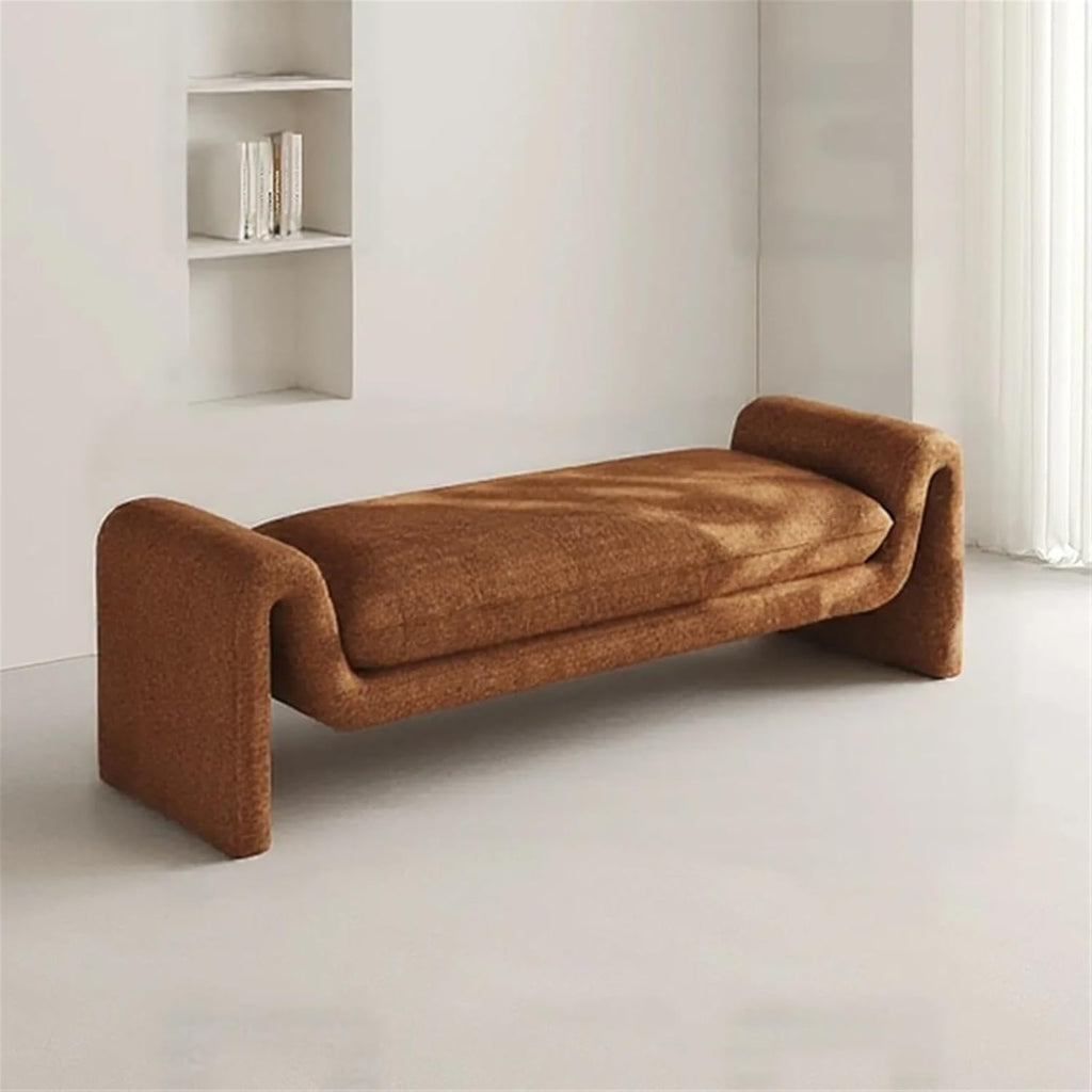 Cenz-888 Banc de Chambre pour Bout de lit Banc de Chevet Style rétro, Dressing, Rangement for vêtements et Chaussures, canapé, lit, Banc Marron Moyen