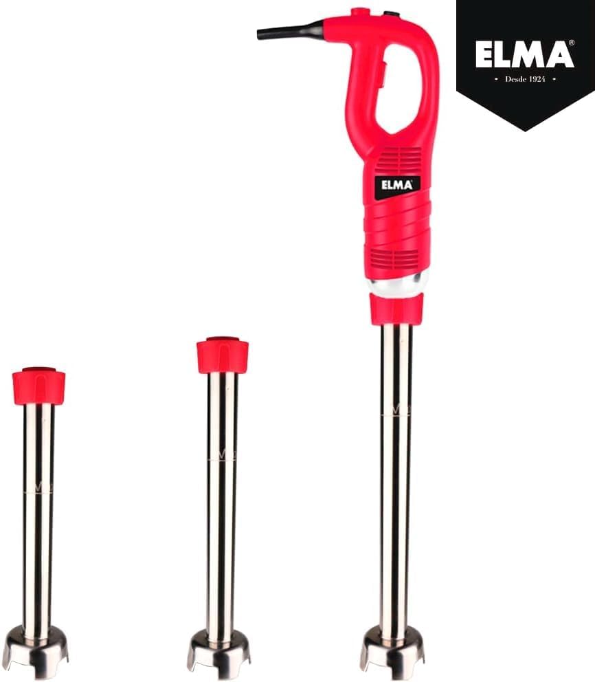 ELMA Mixeur professionnel avec pied mixeur en acier inoxydable de 25, 30 Y 40 cm et vitesse réglable 40cm 450W