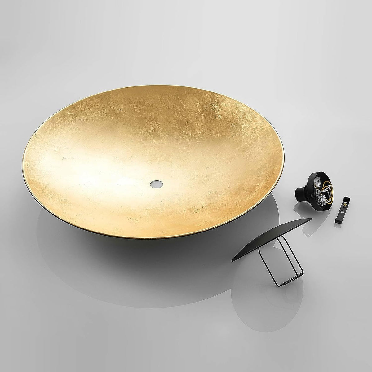 Lindby Plafonnier Narisara à intensité variable Moderne en Noir Métal e. a. pour Salon et Salle manger 1 lampe,à E27 , Luminaire Lampe Plafond Eclerage Eclairage Interieur