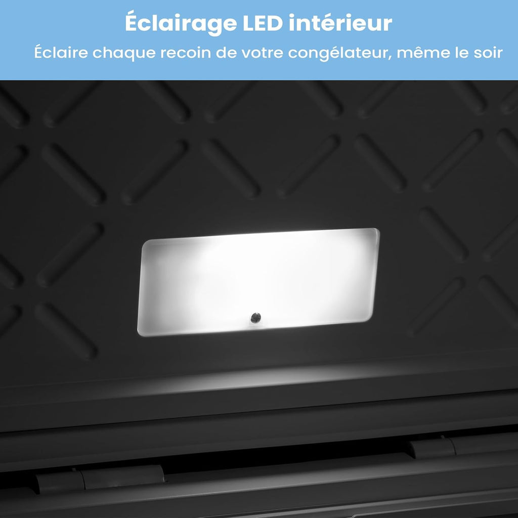 RCC146WH2EU(E) Congélateur coffre autonome 143L convertible congélateur/réfrigérateur, compresseur inverter, 4 étoiles, adapté aux dépendances, garages et abris, blanc [Classe énergétique E]