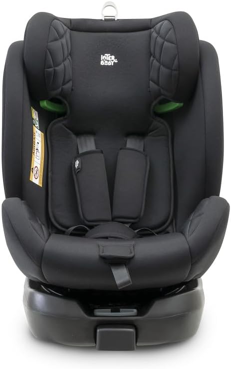 Interbaby SELLA Noir, Siège Auto Isofix Groupe 0/1/2/3-360º -iSize