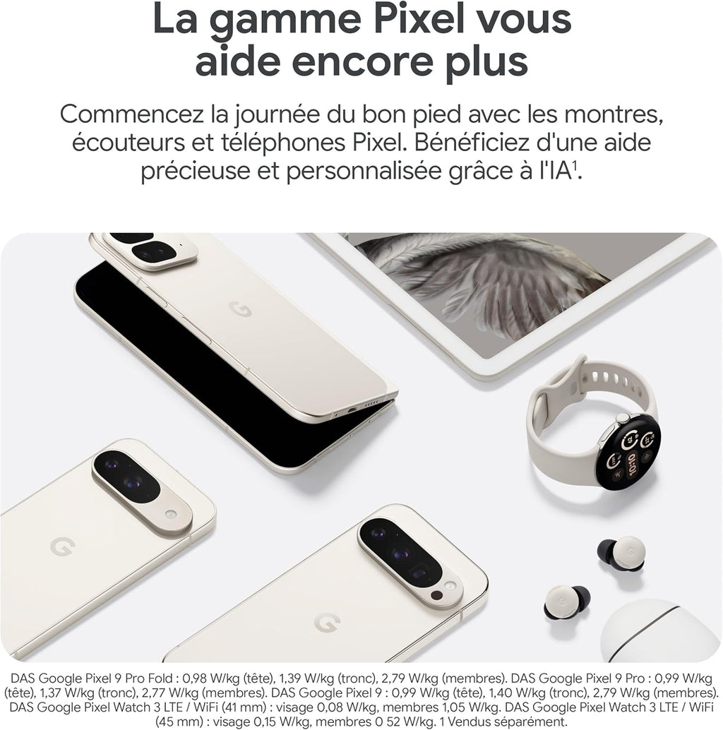Google Pixel 9 Pro Fold - Smartphone Android débloqué avec Gemini - Triple Appareil Photo arrière avancé - Écran Pliable - Vidéo en Mode Mains Libres - Noir Volcanique, 256GB
