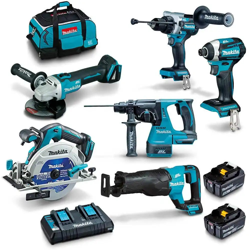 18V BRUSHLESS 6 PIECE 2 X 5.0AH COMBO KIT DLX6109TX1