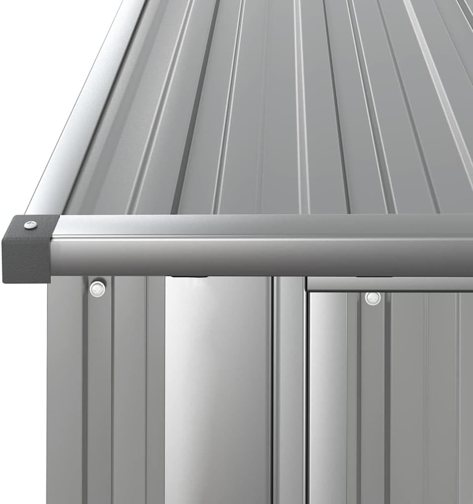 vidaXL Abri de Jardin Hangar de Stockage Abri de Rangement Remise à Outils Maison d'Extérieur Gris 180,5x97x209,5 cm Acier Galvanisé