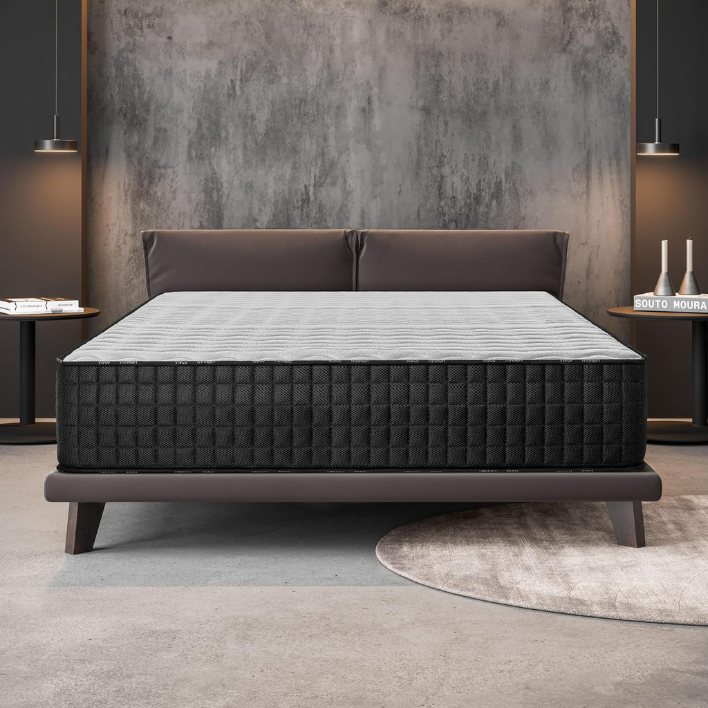 NATURALEX - Matelas Titanium 140x200 cm - 30 cm - Mousse à mémoire de Forme + Blue Latex - Soutien Ferme - Thermorégulateur - Hypoallergénique - Respirant - 7 Zones - Réversible Face été/Hiver