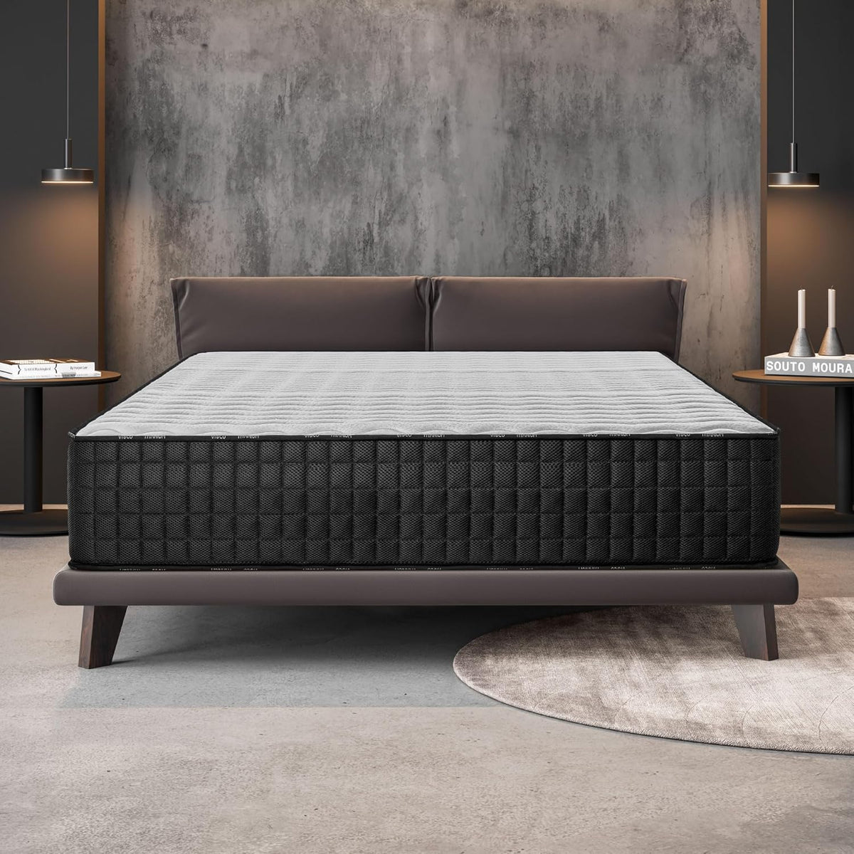 NATURALEX - Matelas Titanium 140x200 cm - 30 cm - Mousse à mémoire de Forme + Blue Latex - Soutien Ferme - Thermorégulateur - Hypoallergénique - Respirant - 7 Zones - Réversible Face été/Hiver