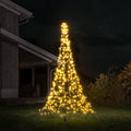 Éclairage Sapin de Noël Lumedi pour intérieur et extérieur | 300 cm | 480 lumières LED | Arbre de Noël avec Mât | Guirlandes Lumineuses | avec Minuteur, Variateur et 10 Fonctions Atmosphériques