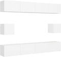 vidaXL Ensemble de Meubles TV 6 pcs, Ensemble d'Armoires de Télévision avec Rangement, Meubles Télé de Salon, Blanc Bois d'Ingénierie