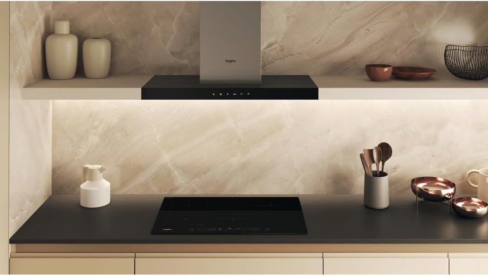Plaque de cuisson induction 4 feux largeur 77 cm vitrocéramique technologie FlexiCook couleur Ner