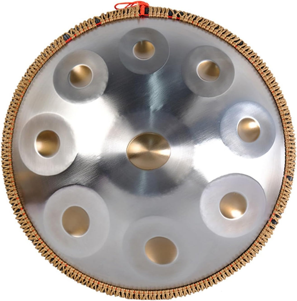 ORANGES Handpan 440Hz/432Hz Meditation Instrument D Minor Tambour à Main Professionnel Cadeau Handpan Drum en Acier avec Sac de Transport and Trépied (Color : 9 Notes, Size : 432Hz)