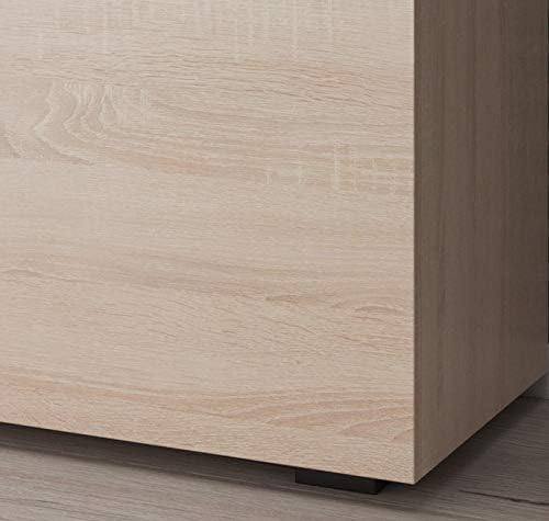 MB Muebles Bonitos, Buffet Sefora pour Salon et Salle à Manger avec Lumière LED, Meuble TV en Mélamine Mate, Couleur Sonoma, 135x72x34 cm