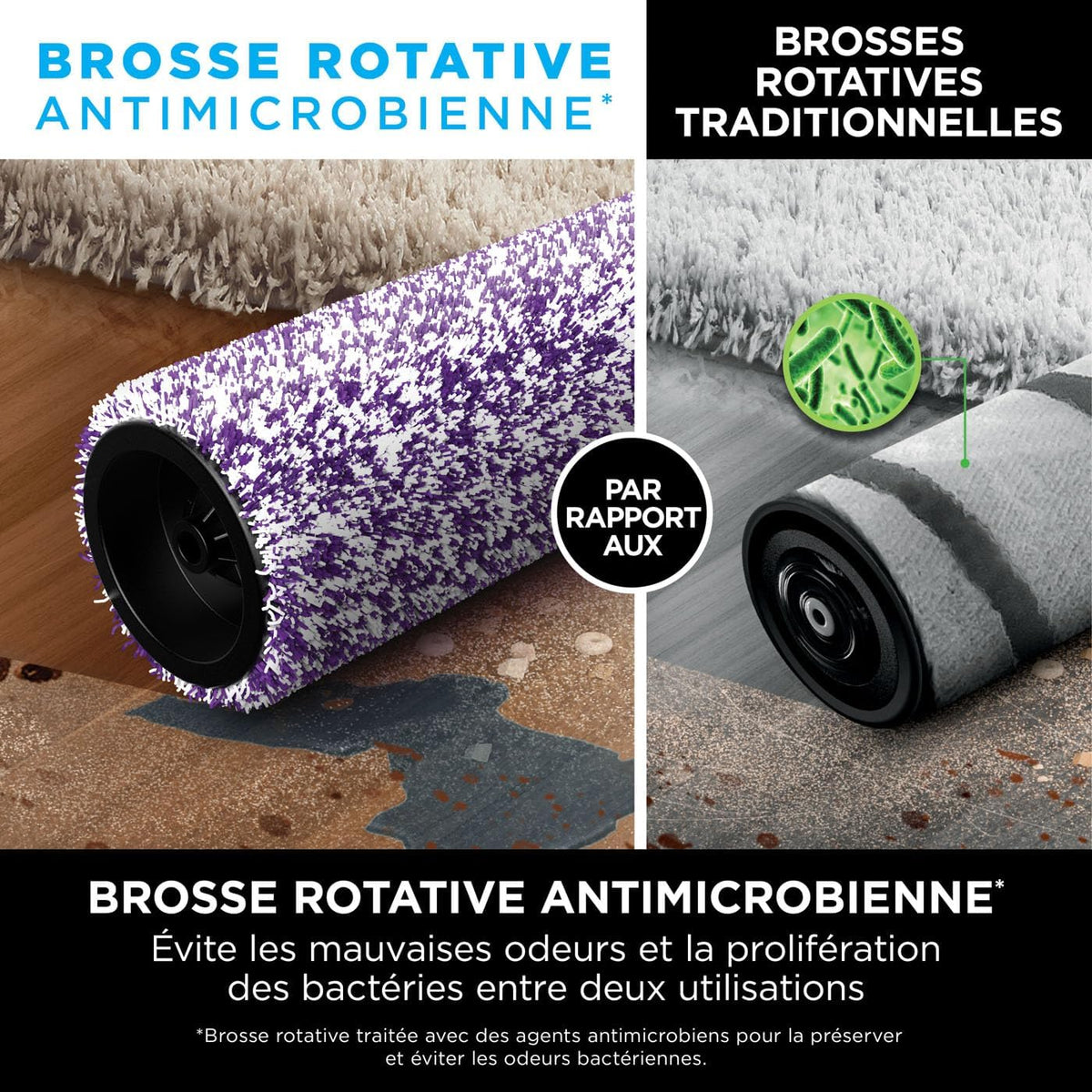 Shark HydroVac Nettoyeur sans fil sols durs, brosse roulante antimicrobienne et solution multi-surfaces neutralisant les odeurs, autonettoyant, aspire,nettoie saletés humides et sèches, gris,WD210EUCP