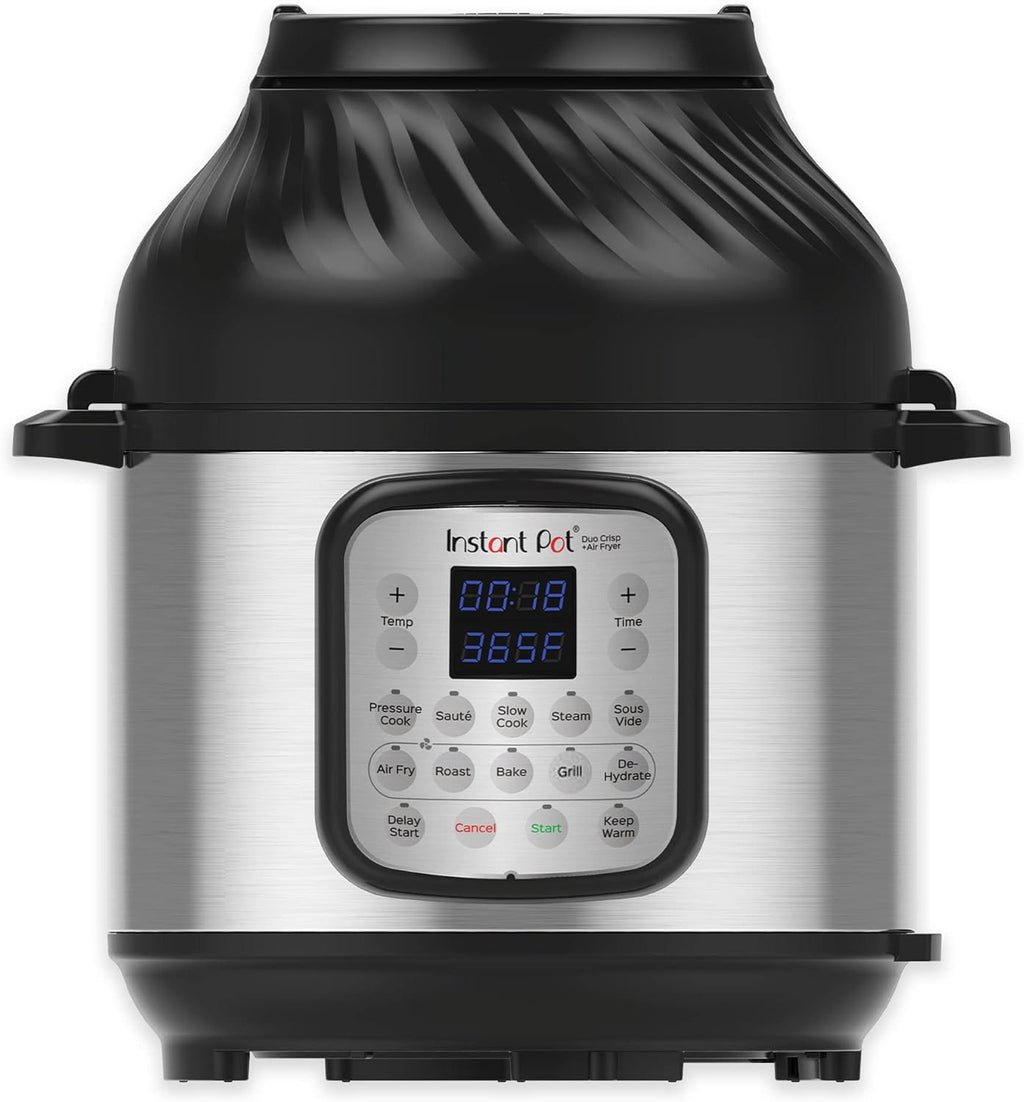 Instant Pot Multicuiseur 11 en 1 Duo Crisp + Air Fryer, 8 L : autocuiseur, friteuse à air, mijoteuse, cuiseur à vapeur, machine sous vide, déshydrateur avec gril, réchaud et fonctions de cuisson