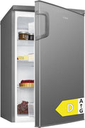 Bomann Réfrigérateur 133L inox VS2195-1-inox, Capacité nette : 133 litres, Éclairage intérieur à DEL, Contrôle de la température en continu, 3 clayettes en verre