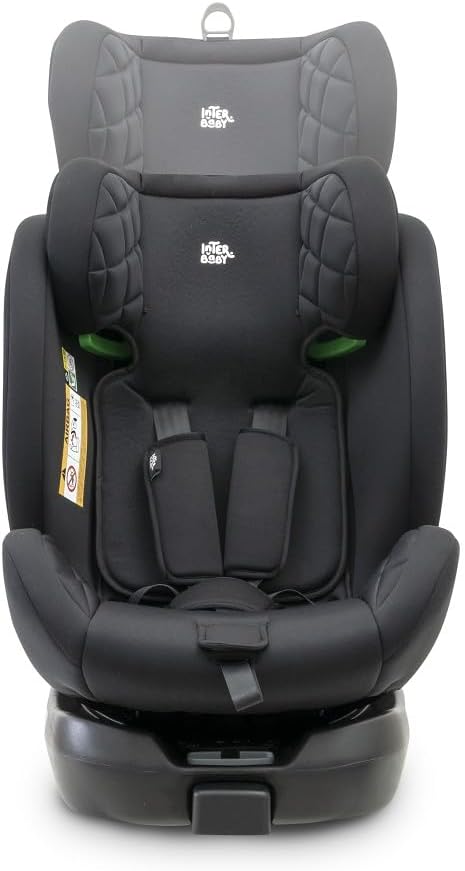 Interbaby SELLA Noir, Siège Auto Isofix Groupe 0/1/2/3-360º -iSize