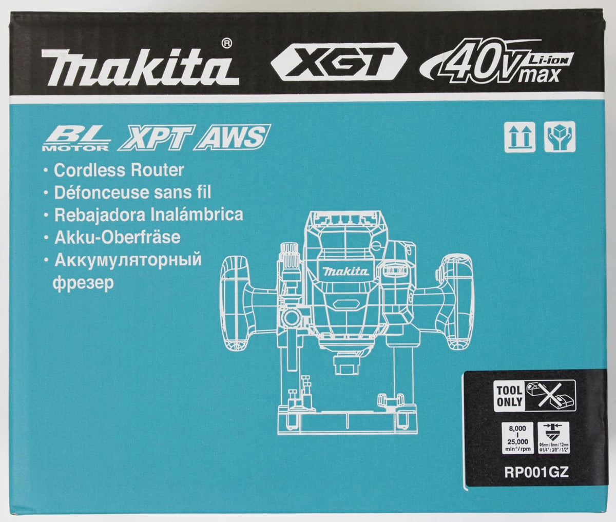 RP001GZ Défonceuse sans fil 40 V max. sans chargeur ni batteries